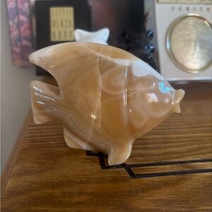 Carved Stone Fish Figurine